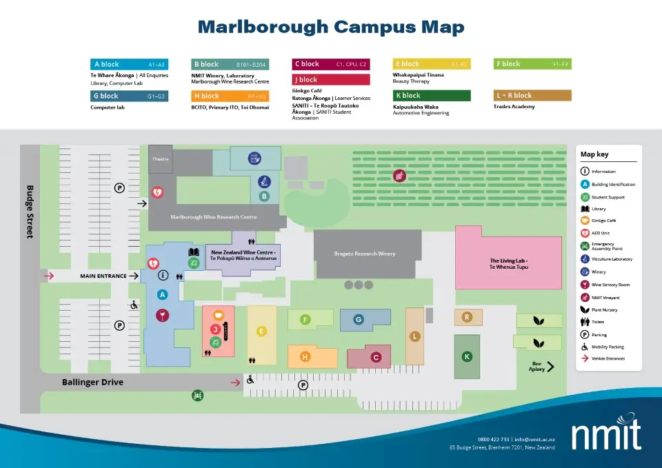 Marlborough Campus Map with Key Jul25 Landscape